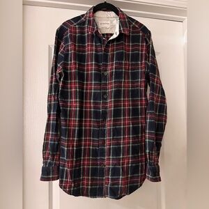 On the Byas red and green flannel some medium long
